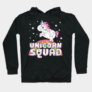 Cute Chubby Team Unicorn Saying Unicorn Squad- Hoodie